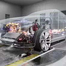 Car with transparent 
